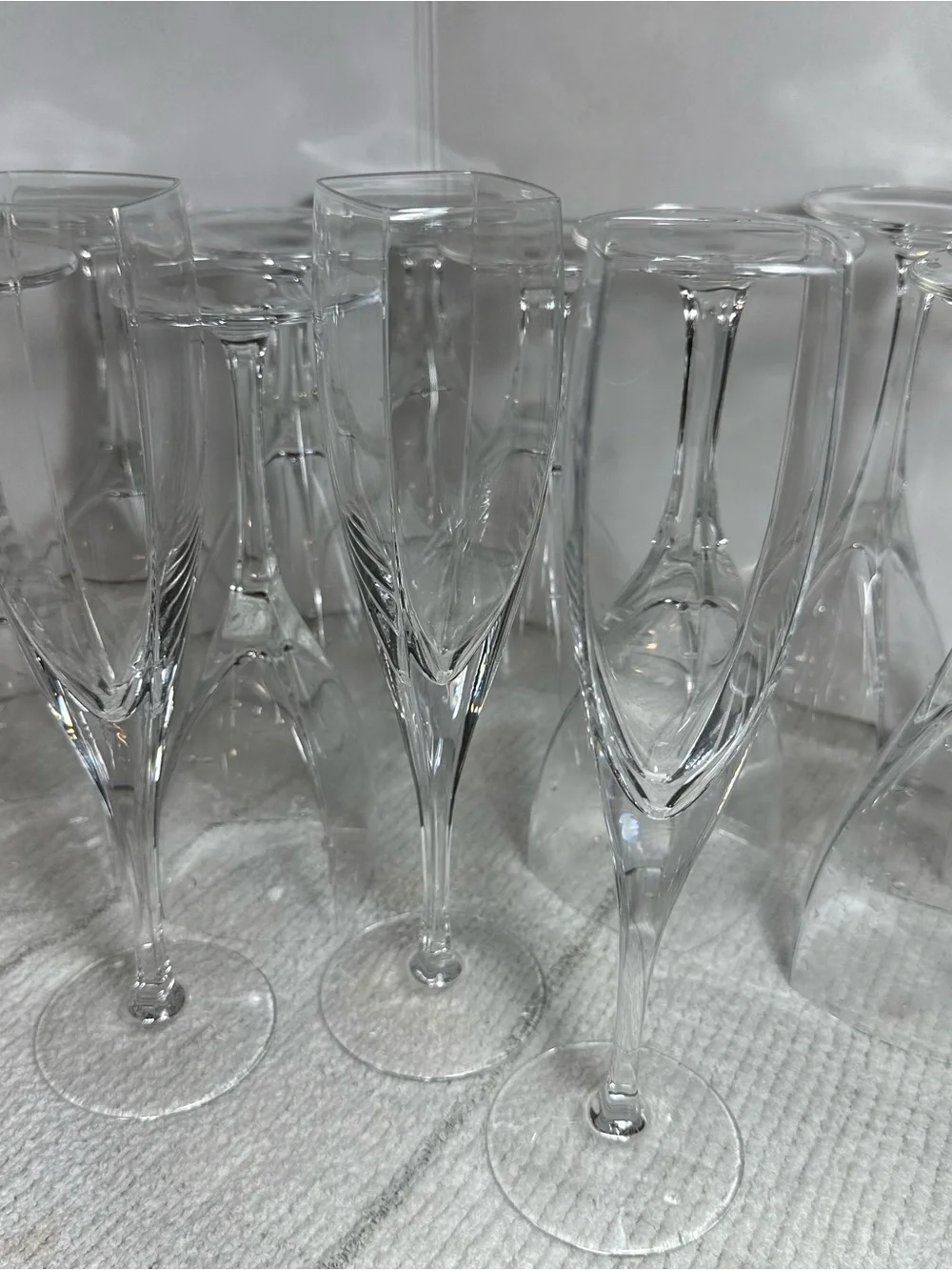 Mikasa Panache Clear 7oz Champagne Crystal Flute Set of 3